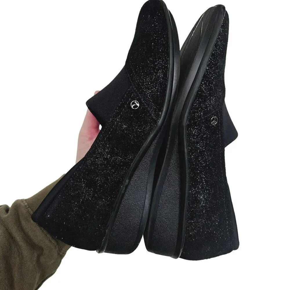 Revere Naples Midnight Black Comfort Shoes Size 10 M US/8 UK/41 EU Leather Upper